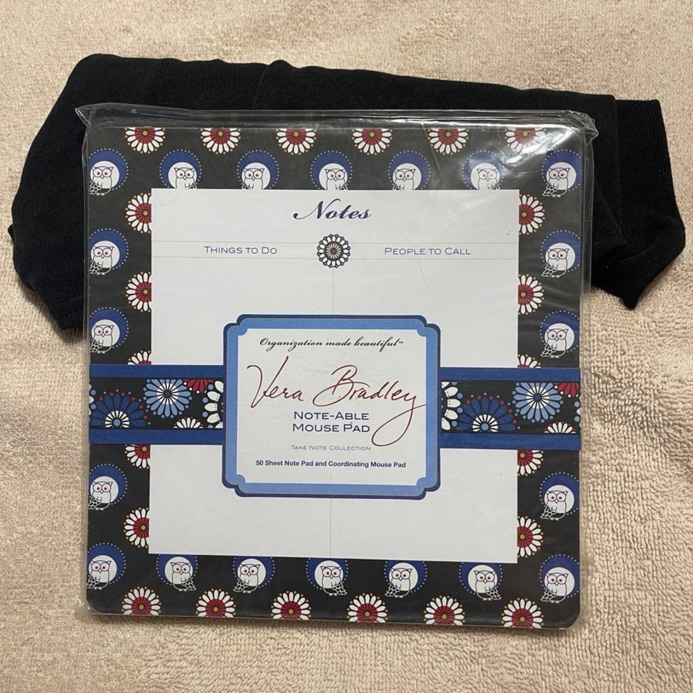 NWT Vera Bradley Night Owl Note-able mouse pad